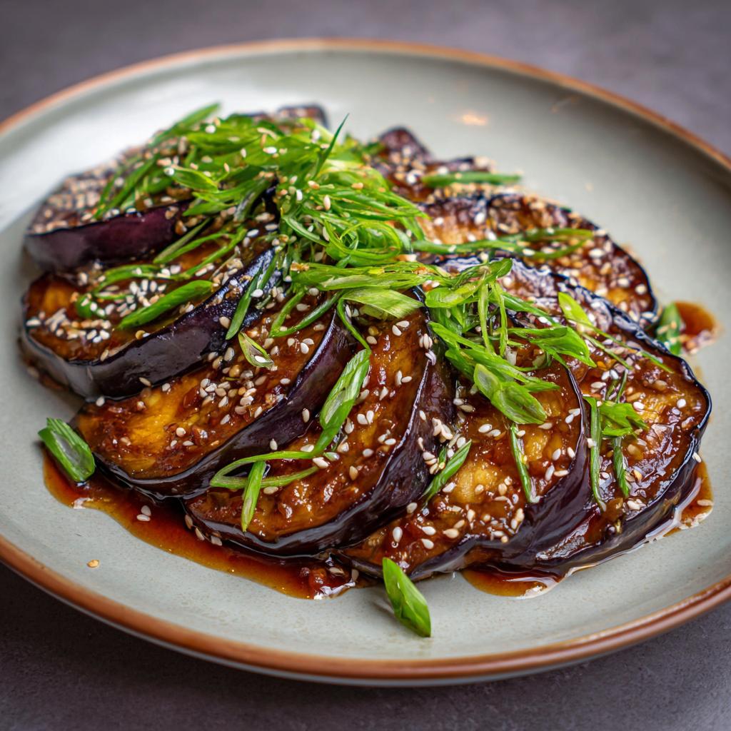 Aubergine Caramelisée au Miso