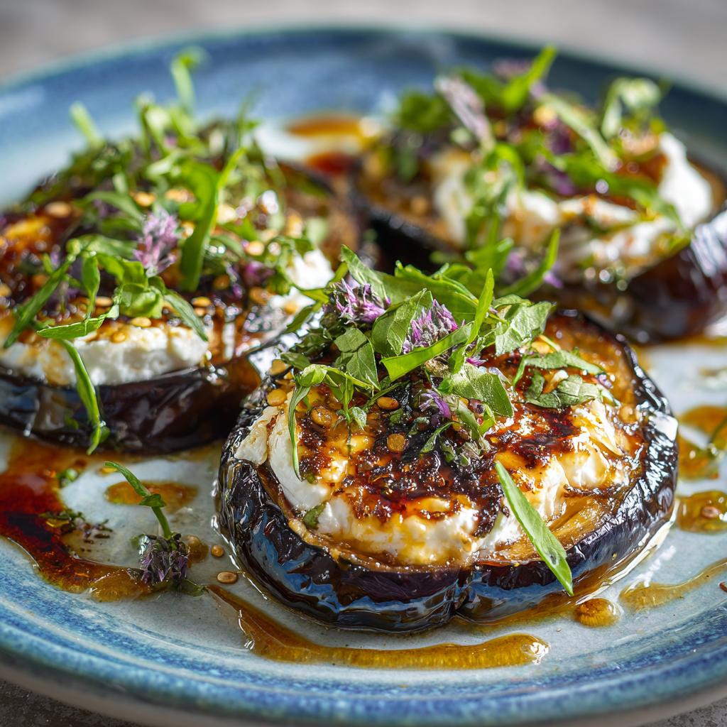 Aubergine Rôtie Ricotta Sucrée Salée - detail 1