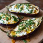 Aubergines Farcies au Fromage de Chèvre et au Miel