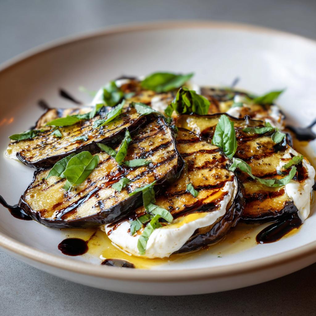 Aubergines Grillées à la Burrata
