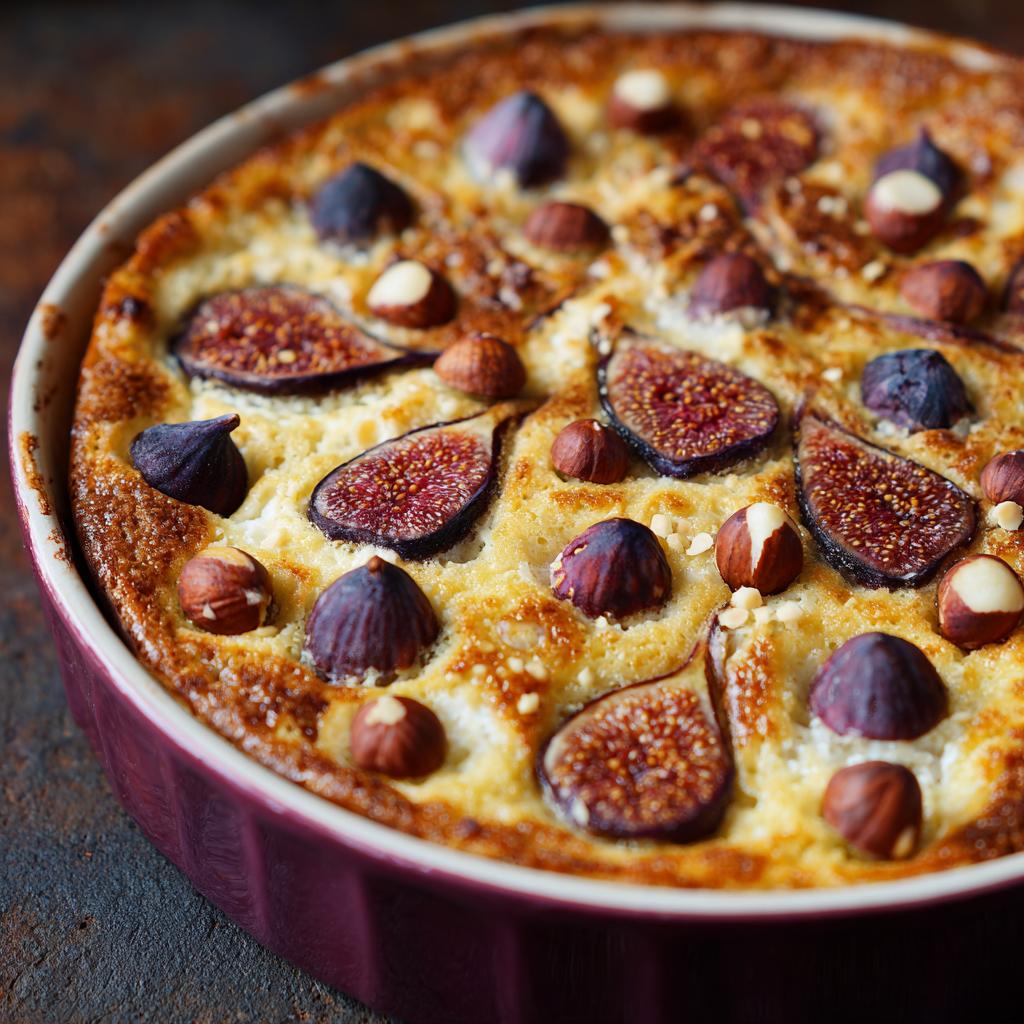 Clafoutis aux Figues et Noisettes