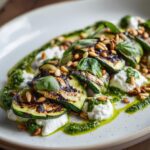 Courgettes Grillées avec Stracciatella et Pesto