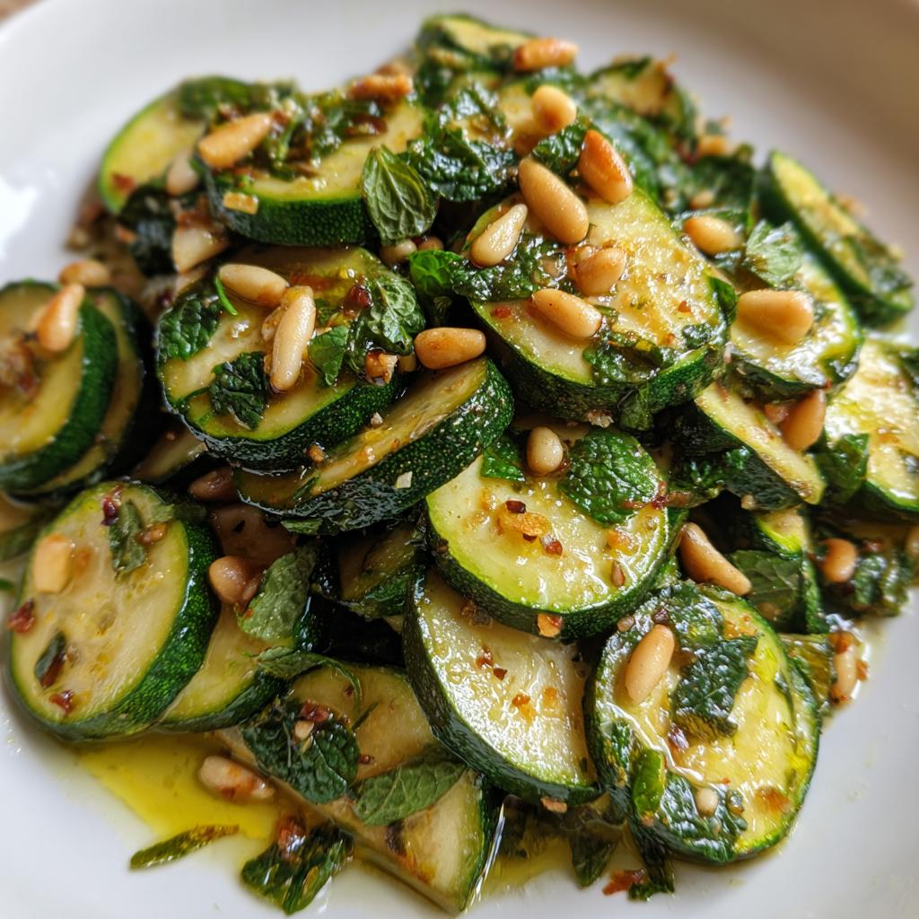 Courgettes Sautées à la Menthe et aux Pignons - detail 1
