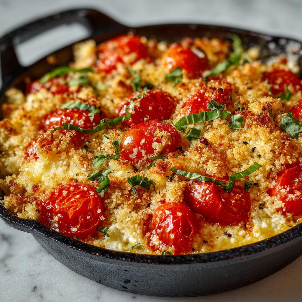 Crumble aux Tomates Cerises et Ricotta