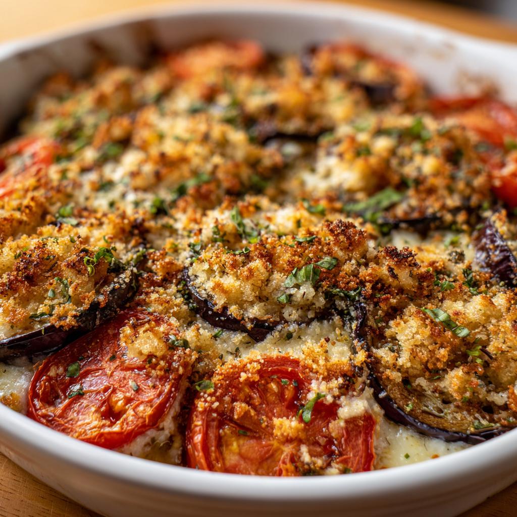 Crumble de Tomates, Aubergines et Mozzarella - detail 1