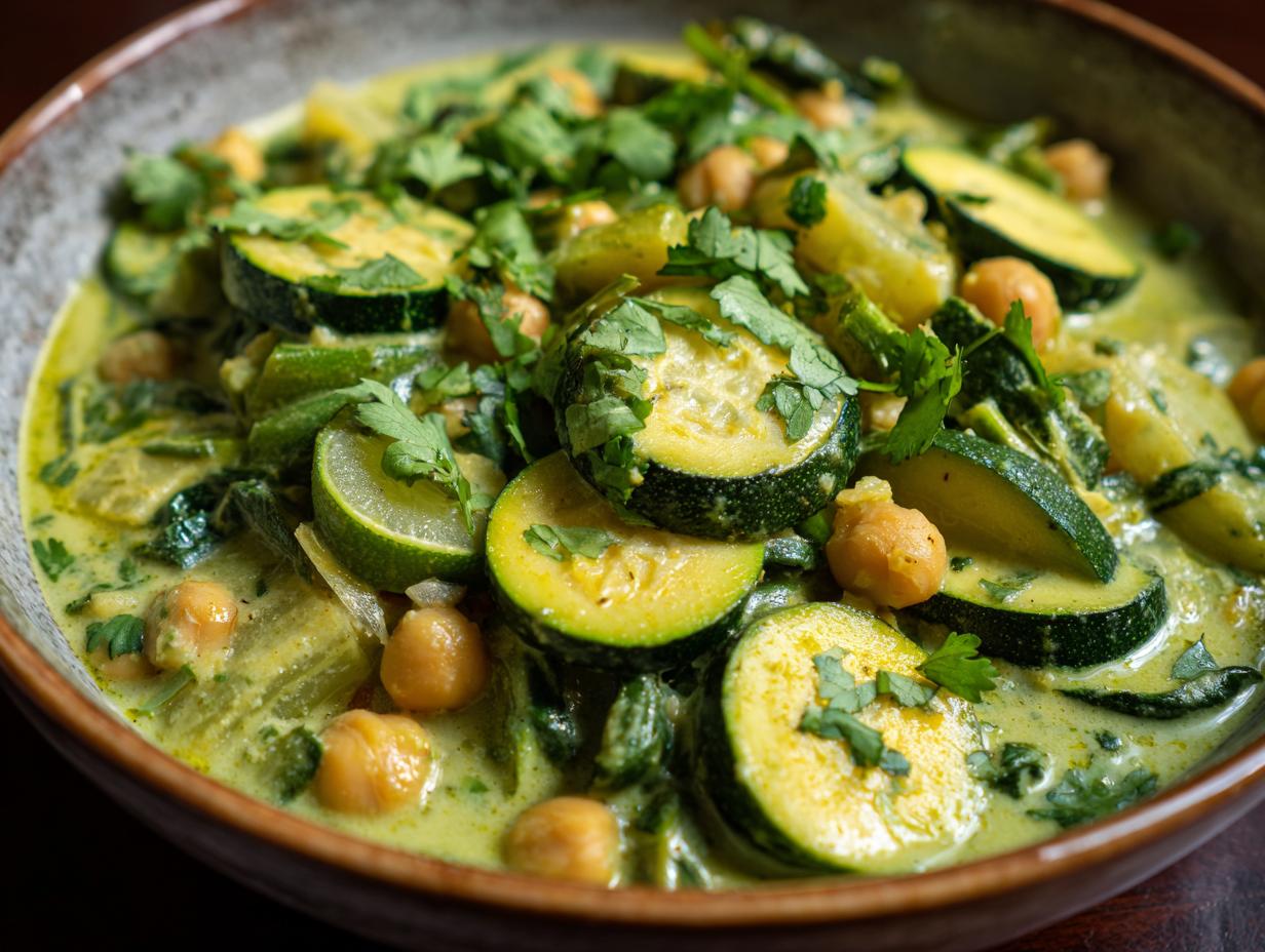Curry Vert de Courgettes et Pois Chiches - detail 1
