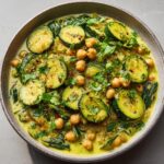 Curry Vert de Courgettes et Pois Chiches