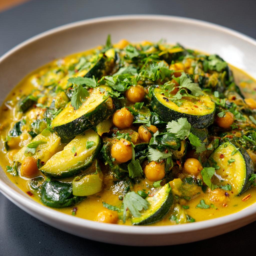 Curry de Courgettes et Pois Chiches