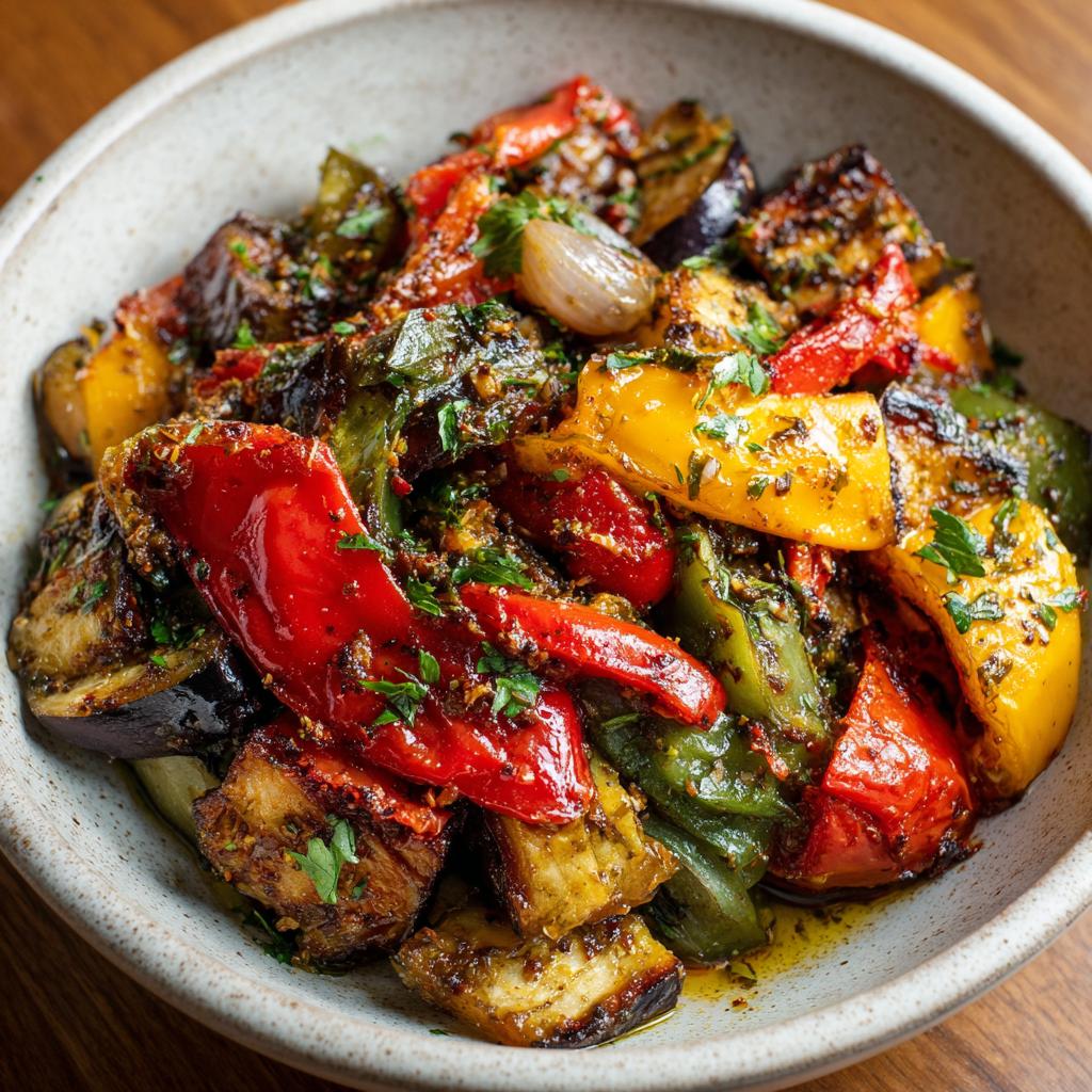 Piperade de Poivrons et Aubergines au Cumin