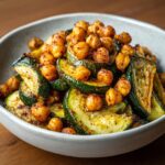 Pois chiches rôtis et courgettes