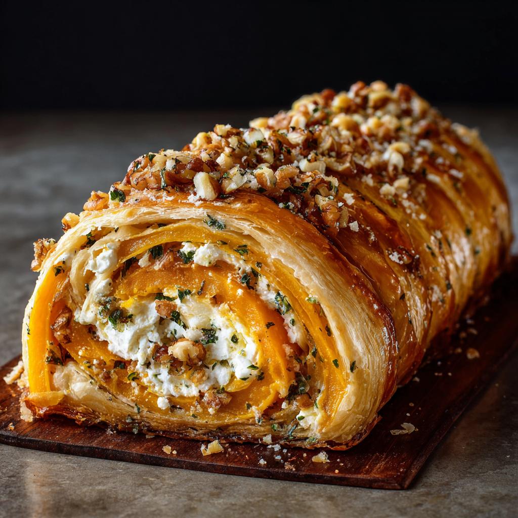 Rouleau de Courge Butternut, Fromage de Chèvre et Noix - detail 1