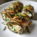 Rouleaux d'Aubergines Grillées à la Ricotta et aux Herbes