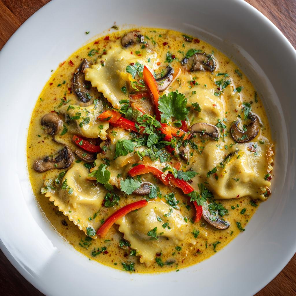 Soupe de Raviolis au Curry Thaï - detail 1