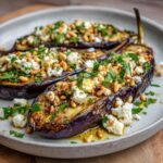 Aubergines Rôties au Feta et Pignons de Pin