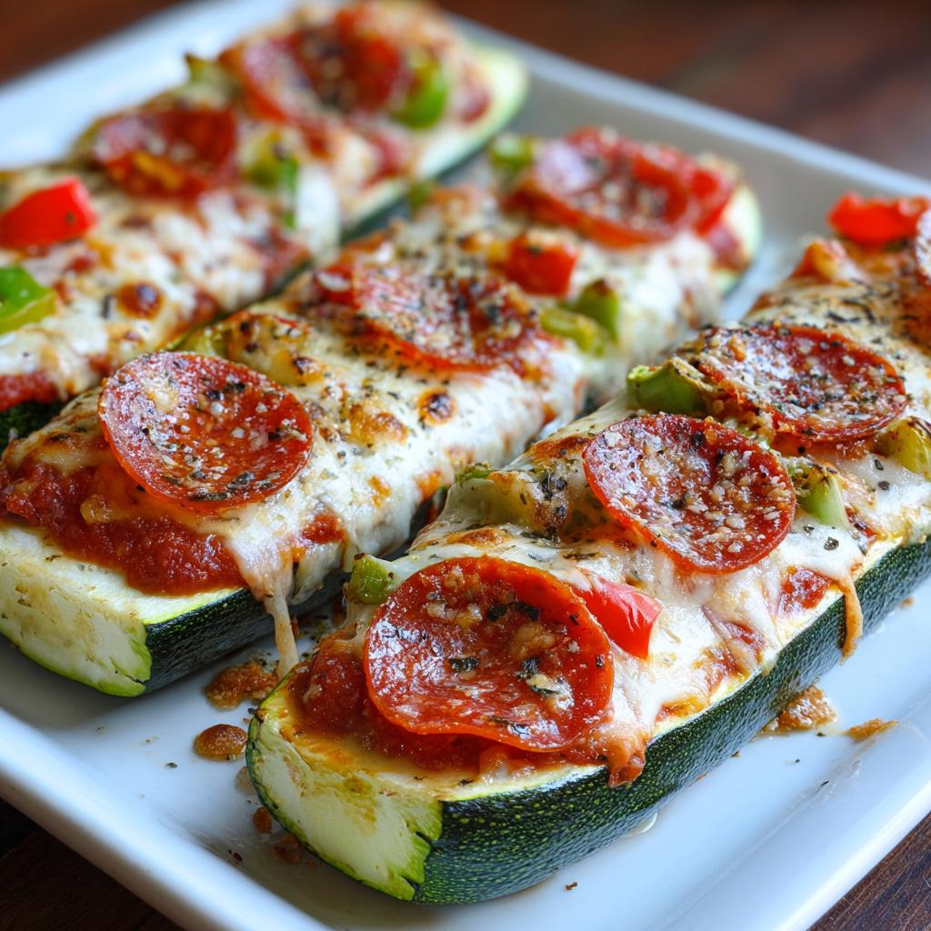 Bateaux de Courgettes Farcis à la Pizza