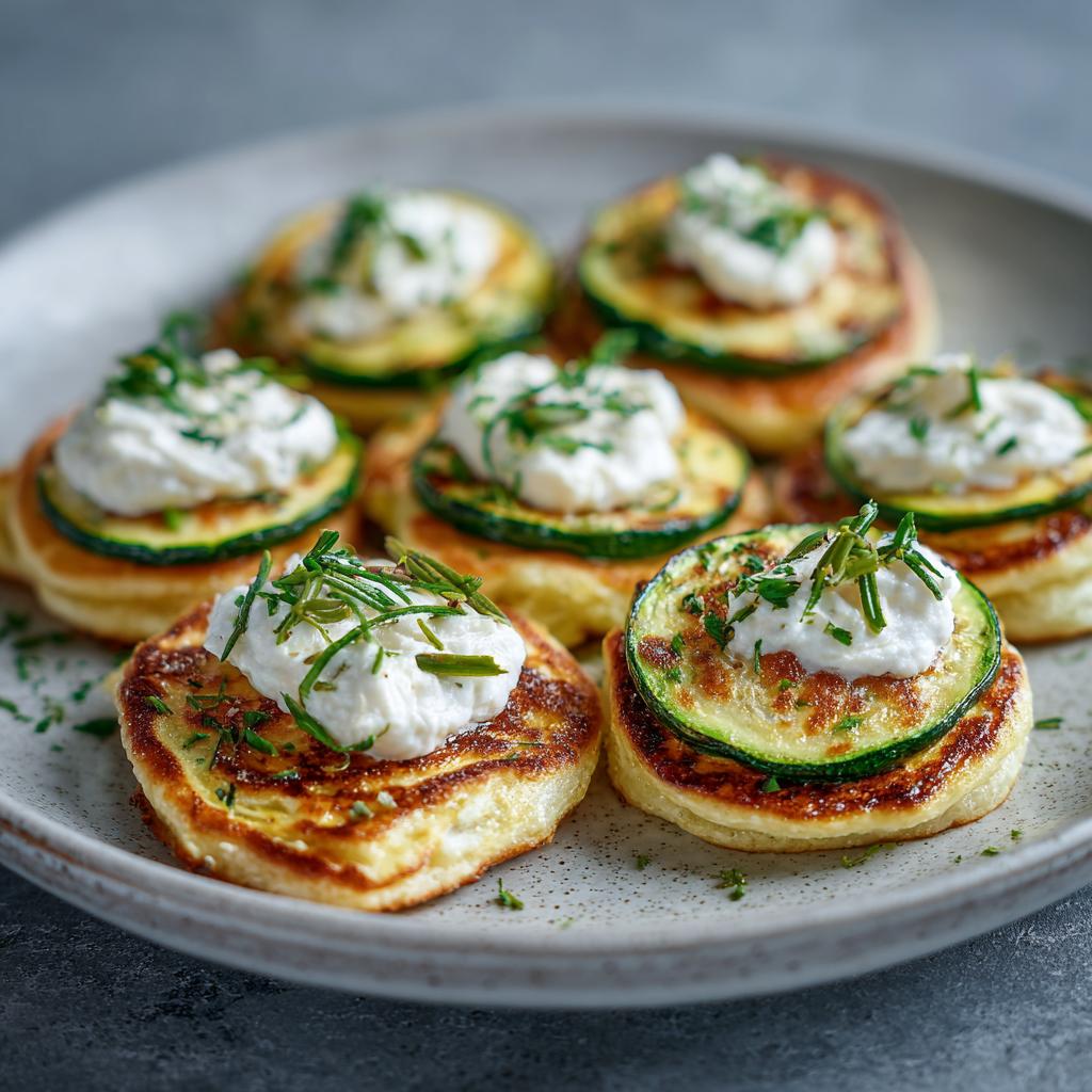 Blinis de Courgette avec Crème de Feta