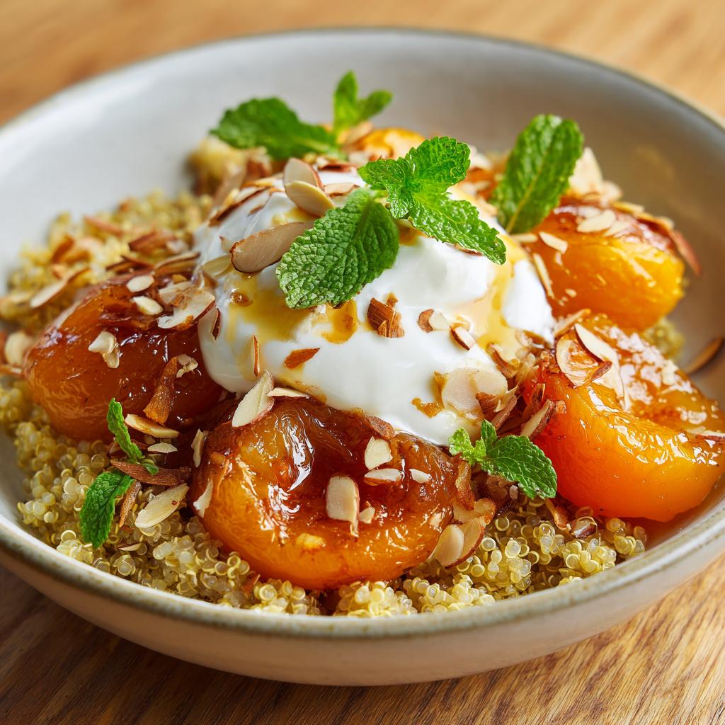 Bol de Quinoa aux Abricots Rôtis avec Yaourt - detail 1