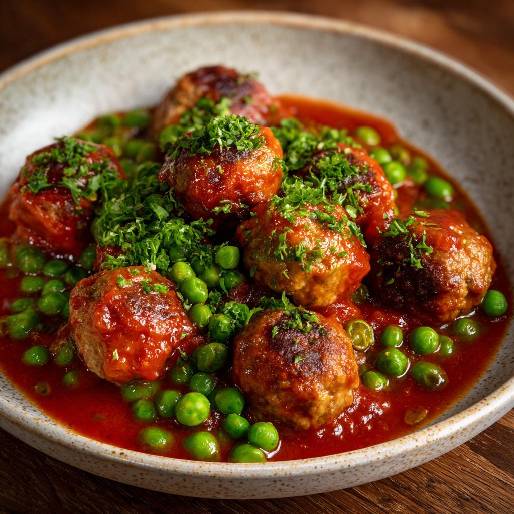 Boulettes de Viande aux Pois et Tomates - detail 1