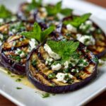 Carpaccio d'Aubergine Grillé avec Feta et Menthe