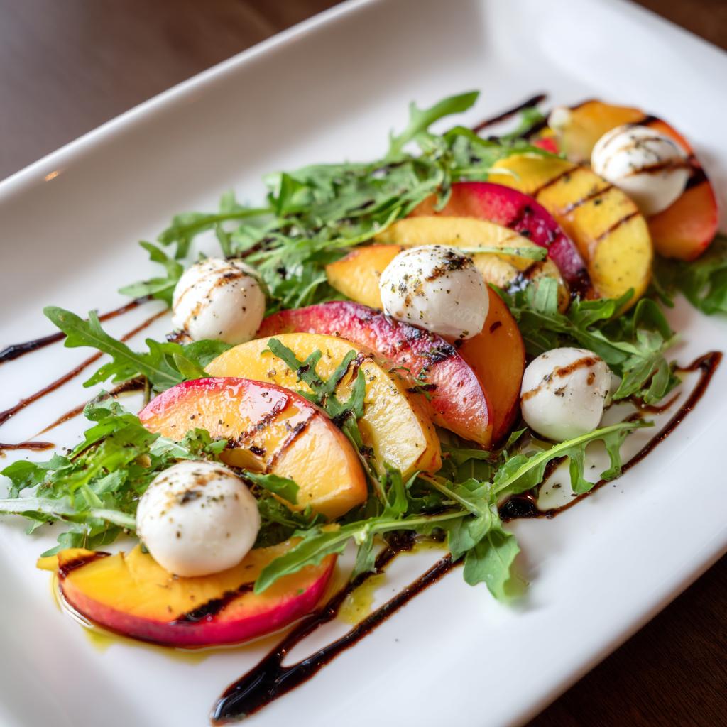 Carpaccio de Nectarines, Melon et Mozzarella