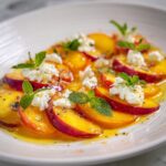 Carpaccio de Nectarines au Fromage de Chèvre et Miel de Lavande
