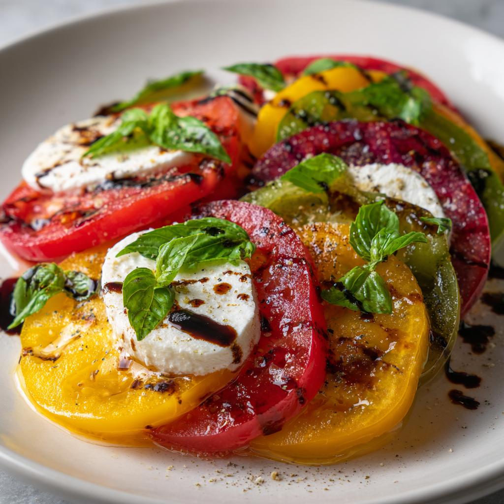 Carpaccio de Tomates Anciennes et Mozzarella - detail 1