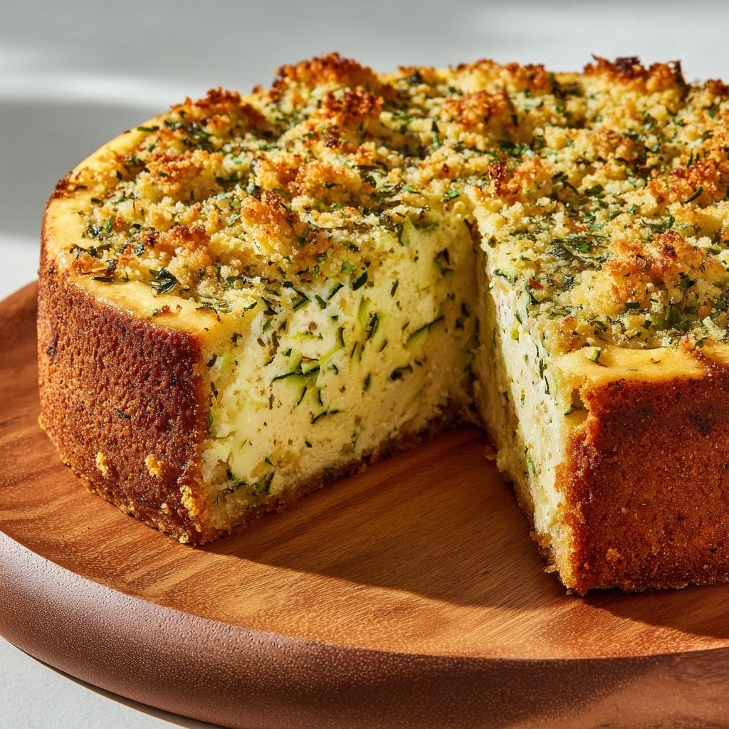 Cheesecake Salé aux Courgettes et Feta