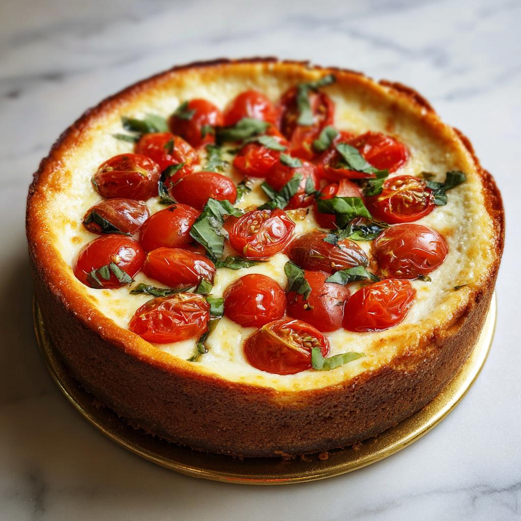 Cheesecake aux Tomates, Basilic et Parmesan - detail 1