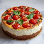 Cheesecake aux Tomates, Basilic et Parmesan