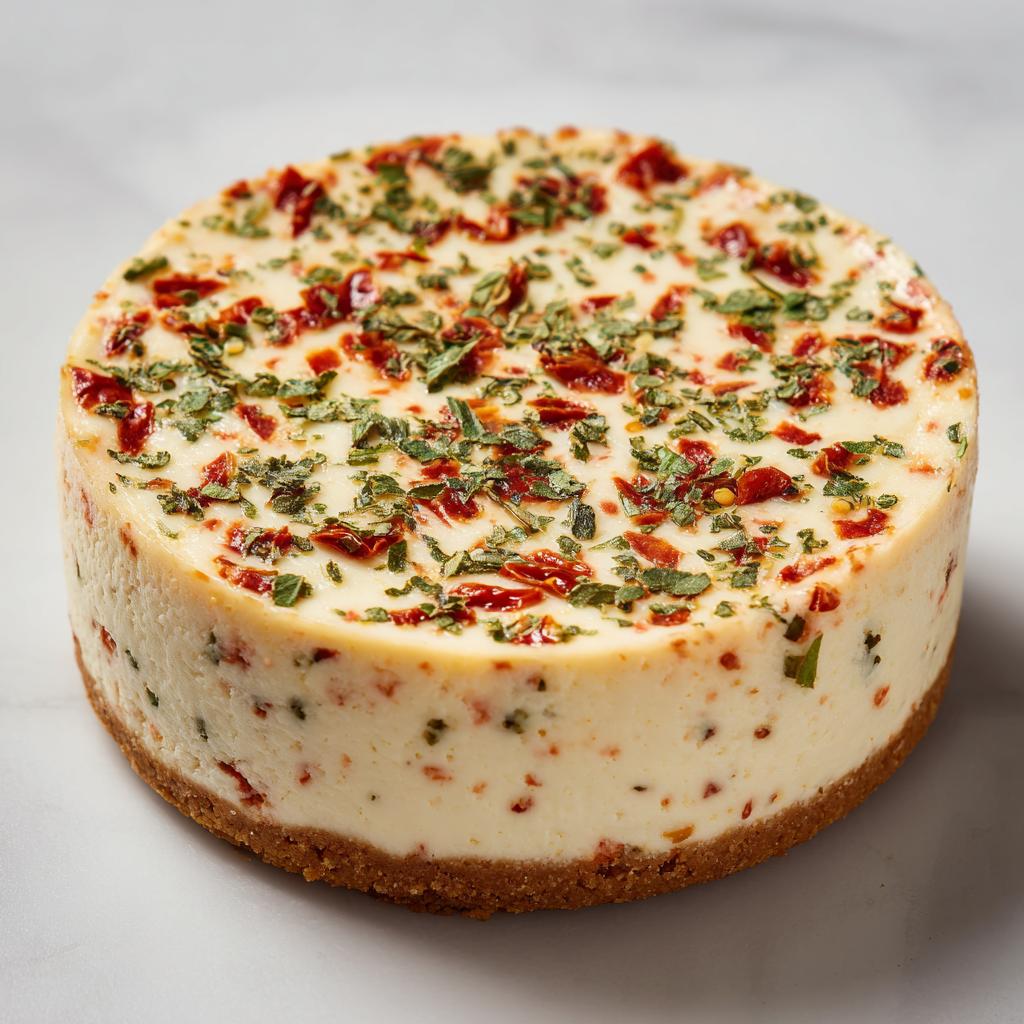 Cheesecake aux Tomates Séchées et Basilic - detail 1