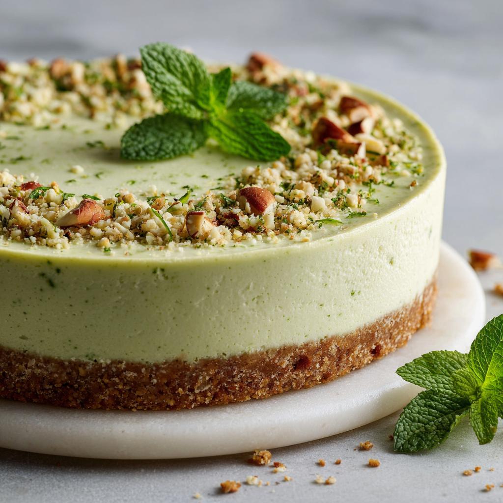 Cheesecake de Courgette, Menthe et Noisettes
