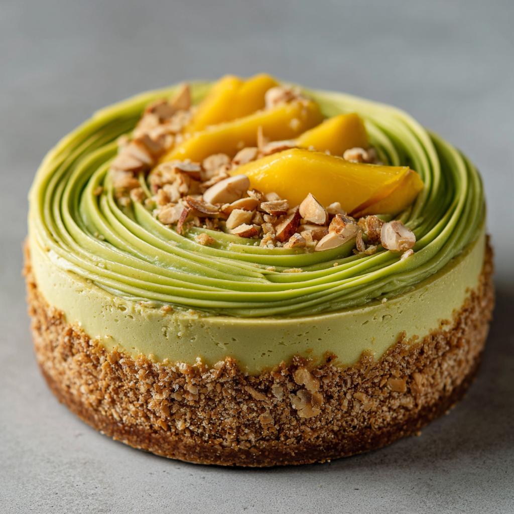 Cheesecake à l'Avocat, à la Mangue et aux Noisettes - detail 1