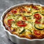 Clafoutis Salé aux Courgettes, Tomates et Mozzarella