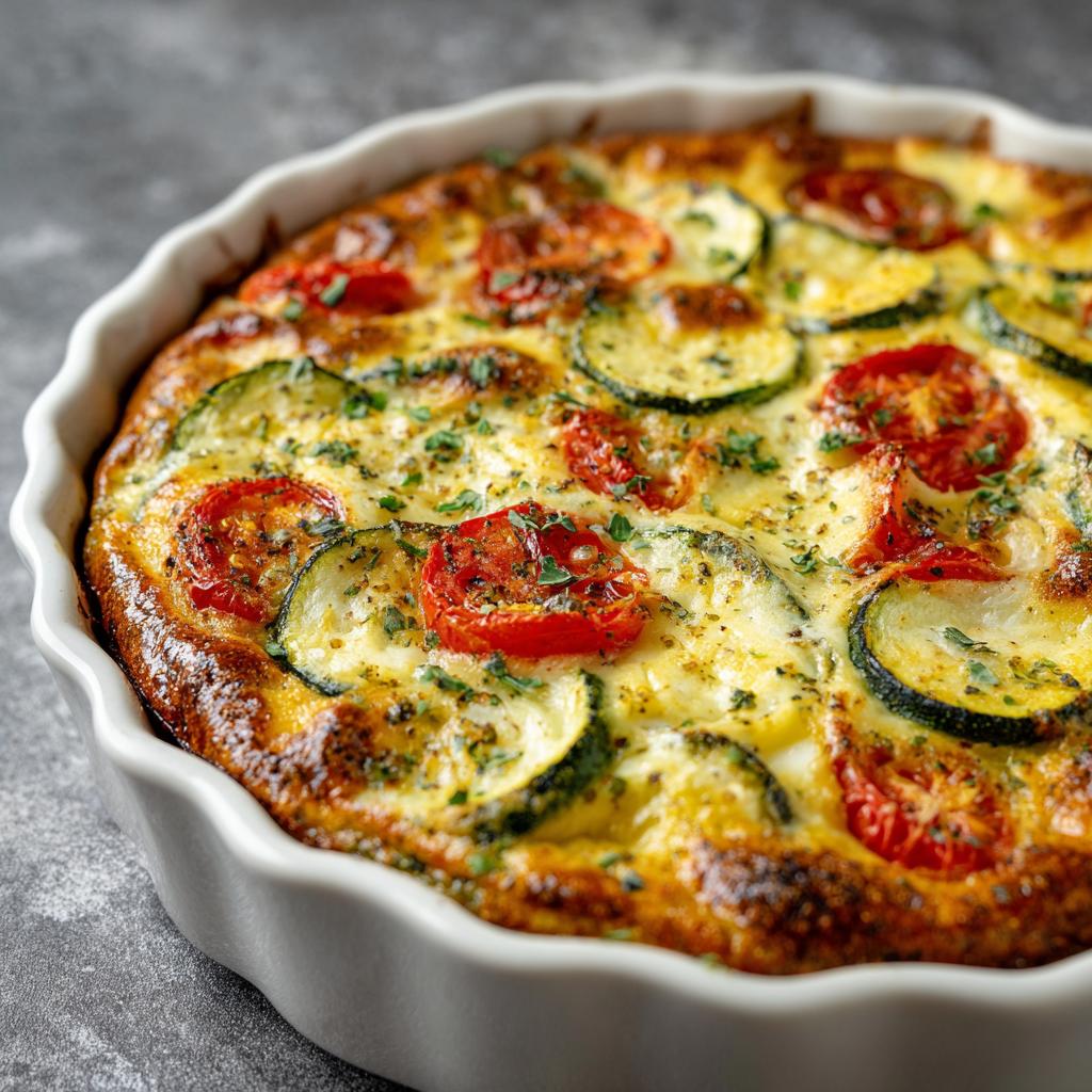 Clafoutis Salé aux Courgettes, Tomates et Mozzarella