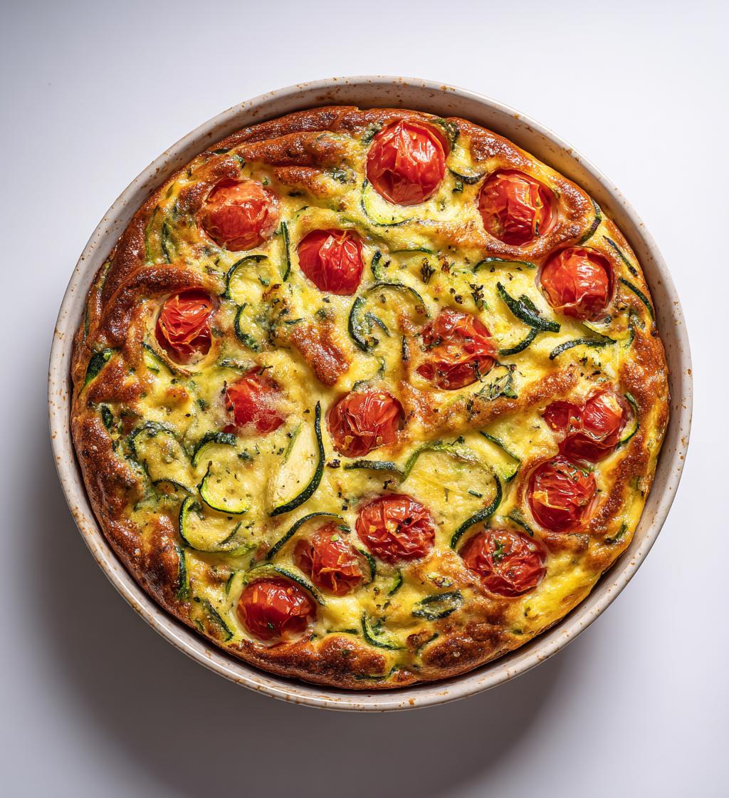 Clafoutis de Courgettes et Tomates Cerises