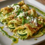 Crêpes de Courgette et Feta avec Sauce à la Menthe