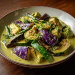 Curry Blanc aux Aubergines et Courgettes