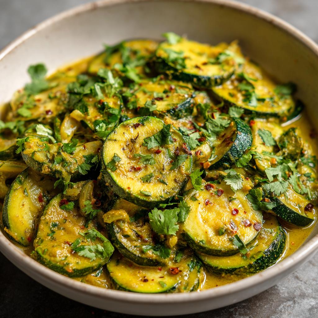 Curry de Courgettes au Lait de Coco