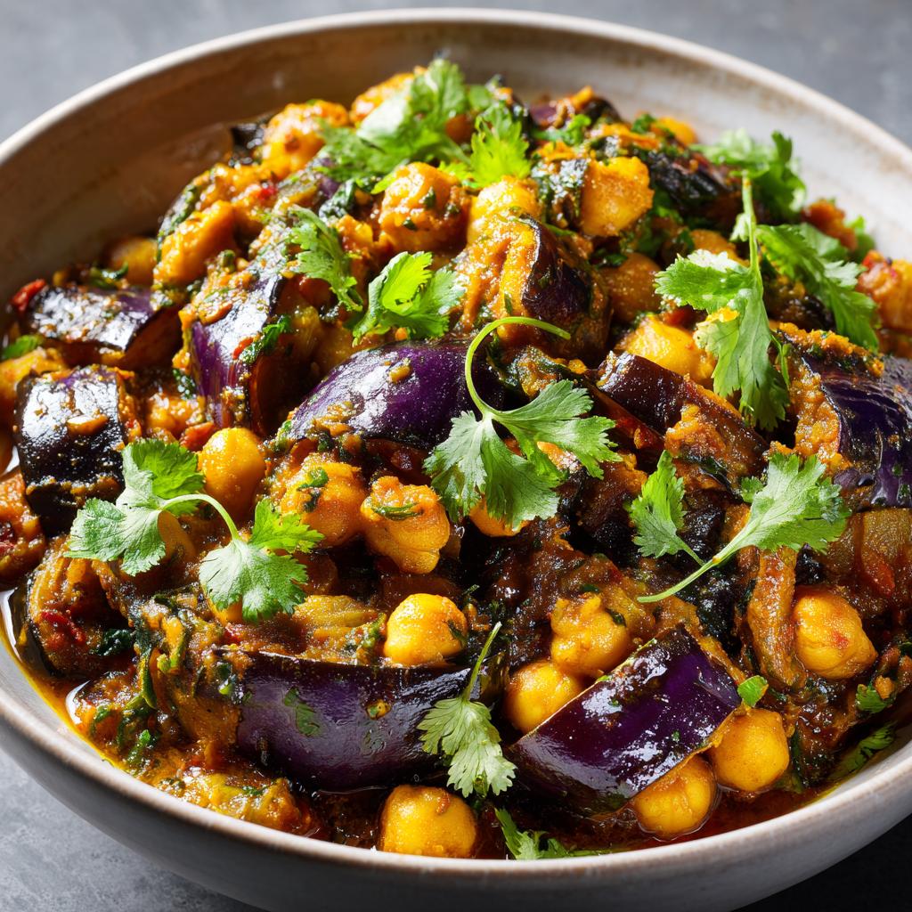 Curry de Pois Chiches et Aubergines