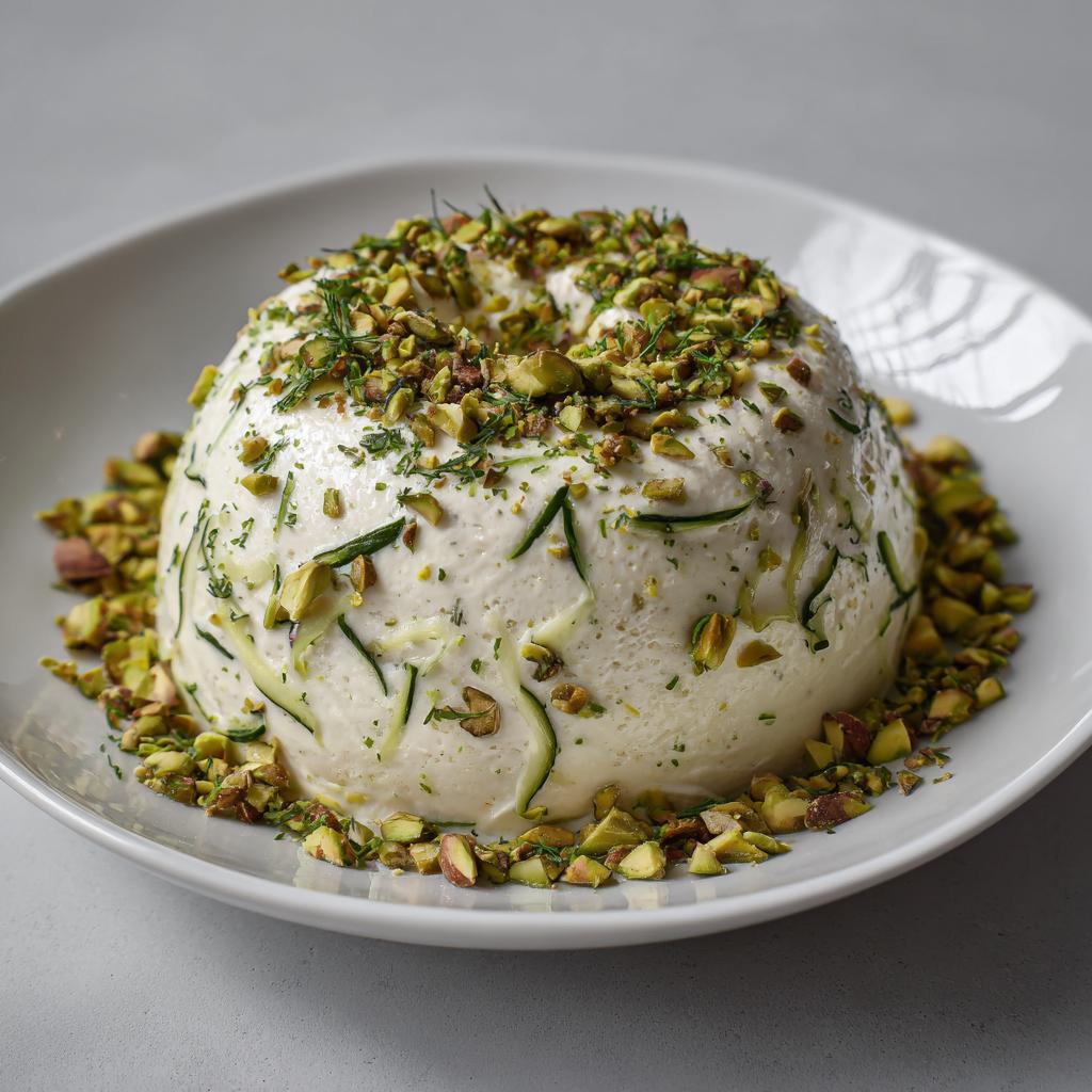 Dôme de Courgettes et Fromage Frais aux Pistaches