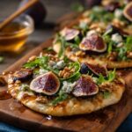 Focaccias aux Figues Cuites, Miel et Fromage Bleu