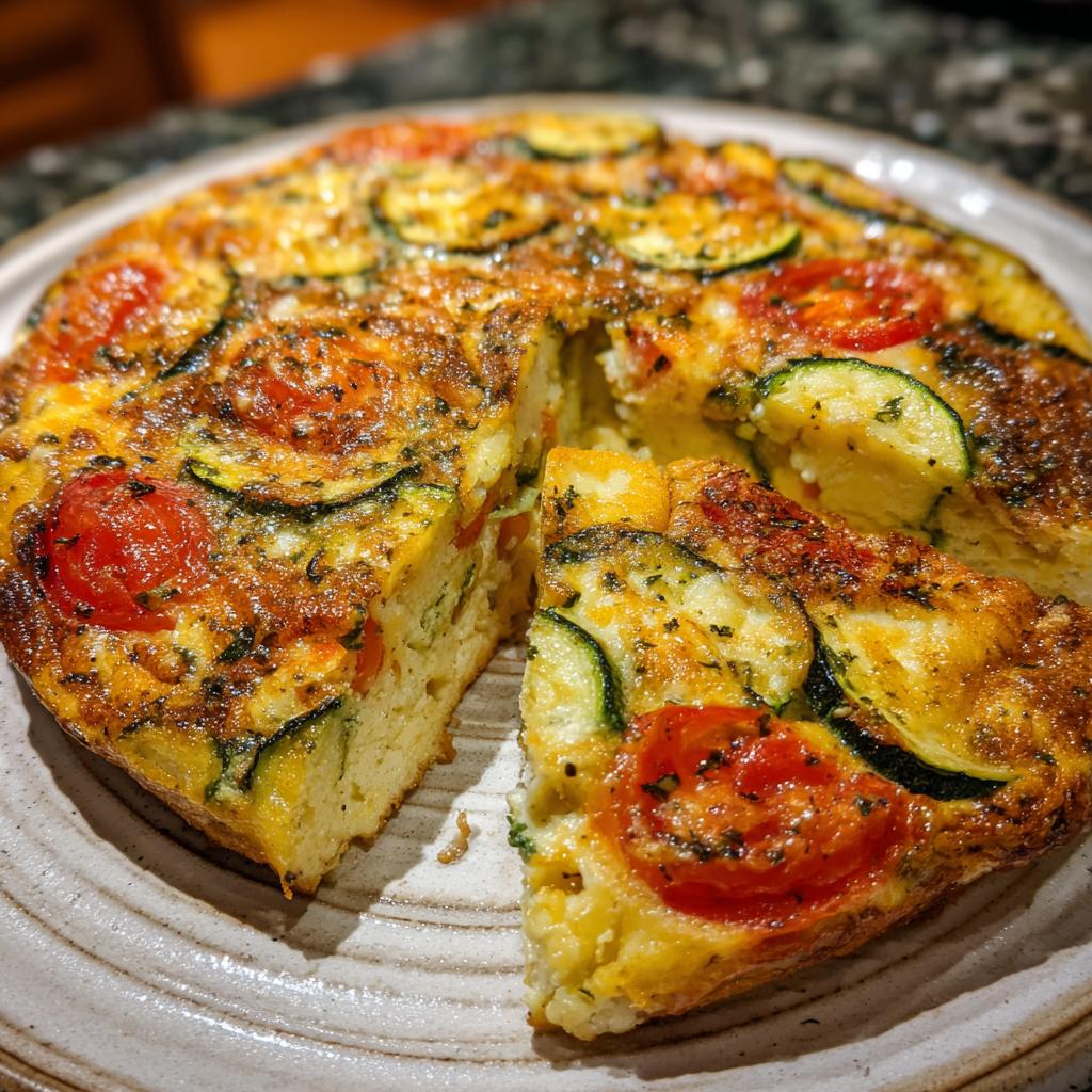 Frittata Courgette Tomate