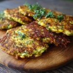 Galettes de Quinoa, Courgette et Herbes