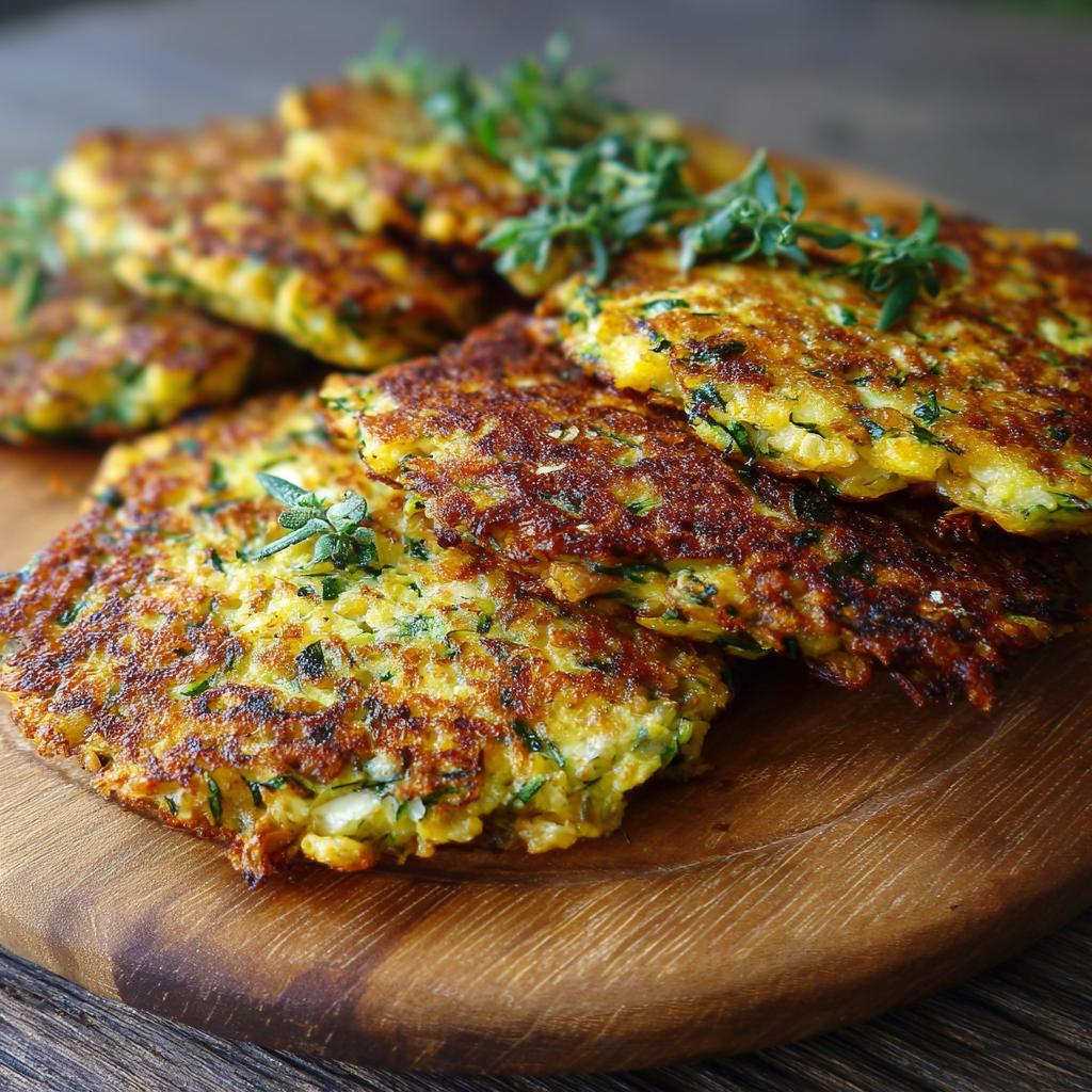 Galettes de Quinoa, Courgette et Herbes