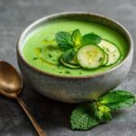 Gazpacho Vert Frais au Concombre et Menthe