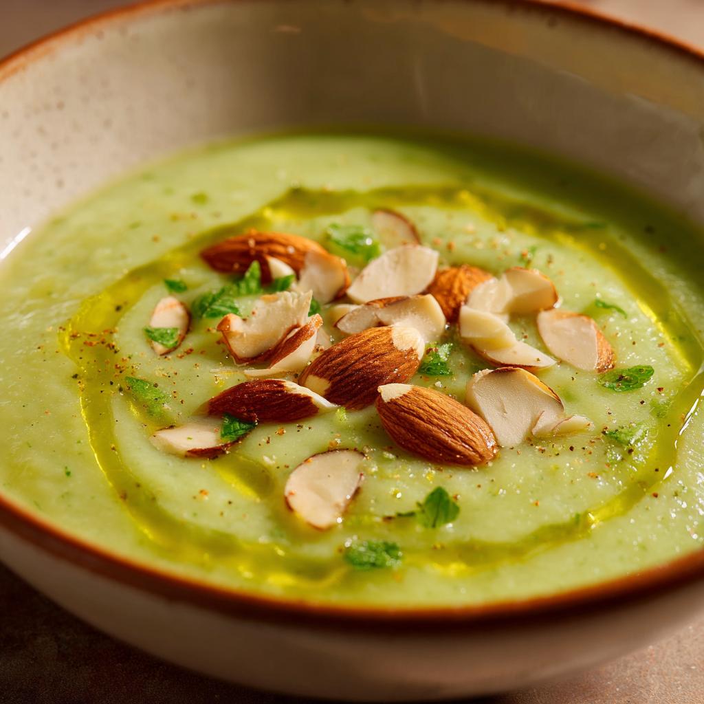 Gazpacho de Courgette et Concombre aux Amandes