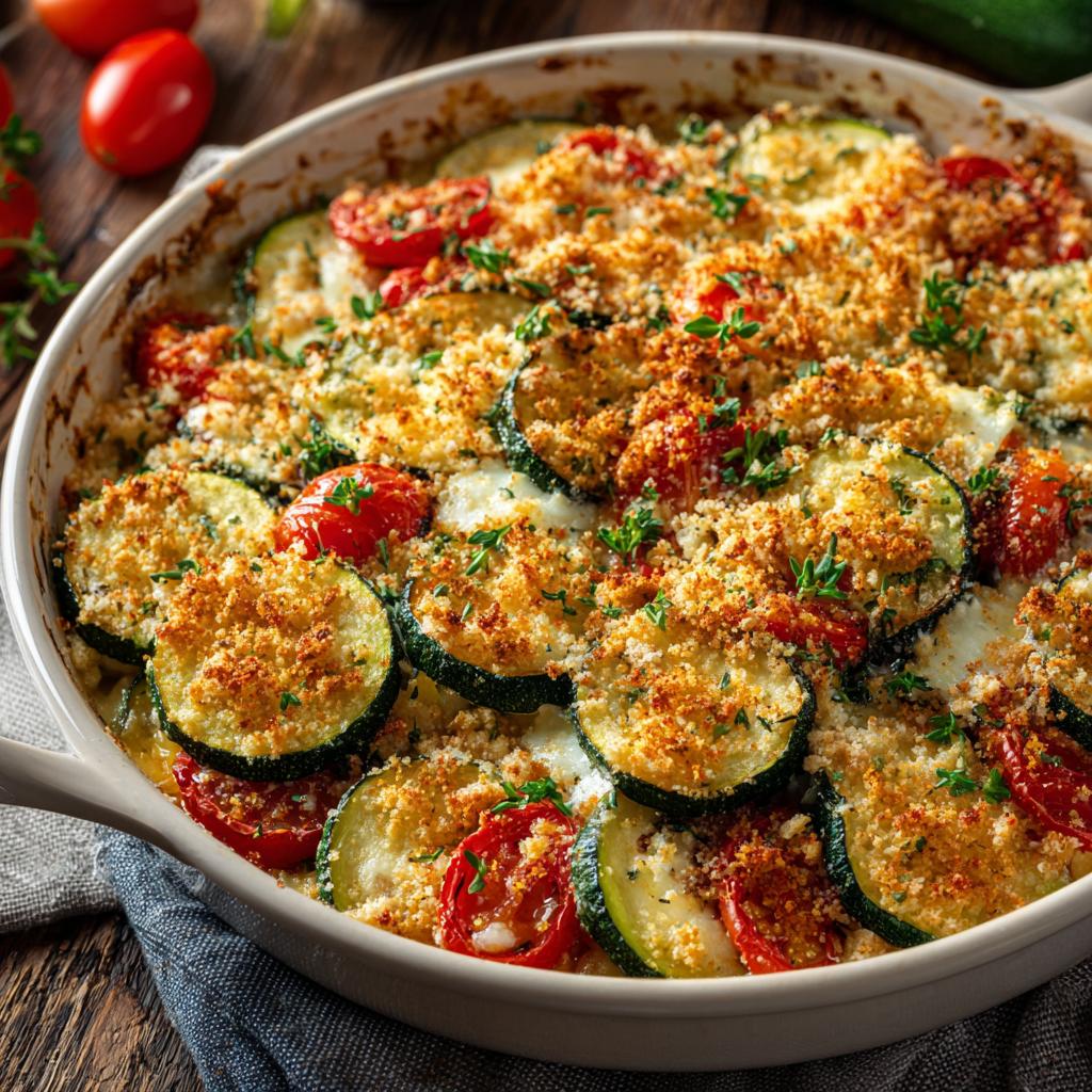 Gratin Provençal aux Courgettes, Tomates et Fromage de Chèvre - detail 1