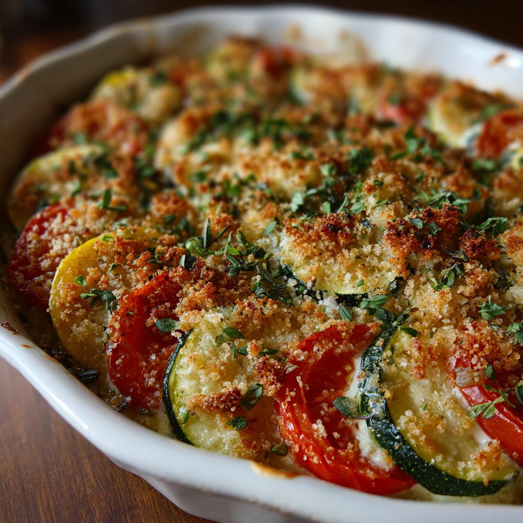 Gratin Provençal aux Courgettes, Tomates et Fromage de Chèvre