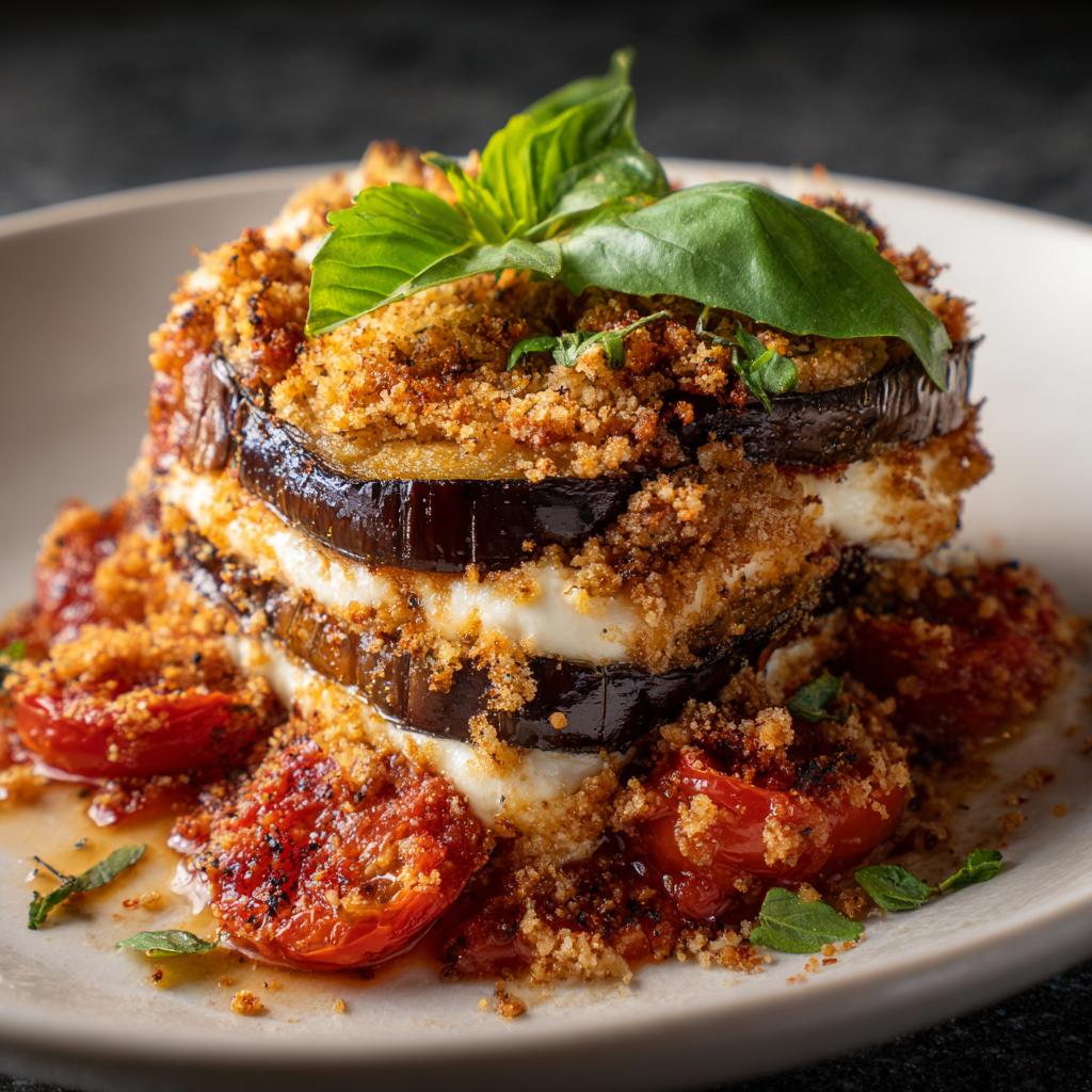 Gratin d'Aubergines Fondant à la Mozzarella