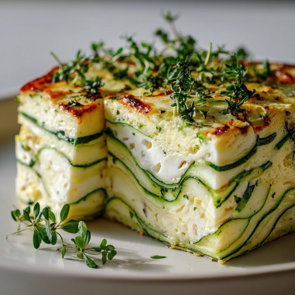 Gâteau Invisible Salé au Fromage de Chèvre et Courgette - detail 1